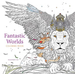 Book cover for Fantastic Worlds Coloring Book