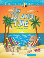Book cover for Creative Haven on Island Time Coloring Book