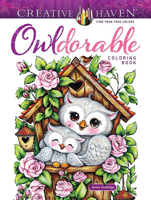 Book cover for Creative Haven Owldorable Coloring Book
