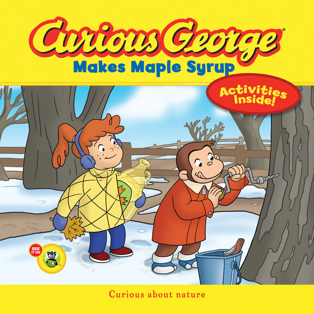 Book cover for Curious George Makes Maple Syrup (Cgtv 8x8): A Winter and Holiday Book for Kids