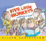 Book cover for Five Little Monkeys Reading in Bed Board Book