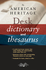 Book cover for The American Heritage Desk Dictionary and Thesaurus