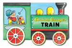 Book cover for Curious George's Train (Mini Movers Shaped Board Books)
