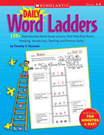 Book cover for Daily Word Ladders: Grades 1-2: 150+ Reproducible Word Study Lessons That Help Kids Boost Reading, Vocabulary, Spelling and Phonics Skills!
