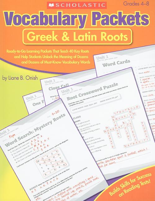 Book cover for Vocabulary Packets: Greek & Latin Roots