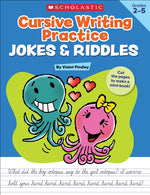 Book cover for Cursive Writing Practice: Jokes & Riddles