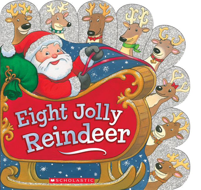 Book cover for Eight Jolly Reindeer