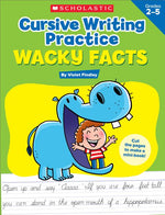Book cover for Cursive Writing Practice: Wacky Facts: Grades 2-5
