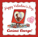 Book cover for Happy Valentine's Day, Curious George!