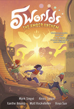 Book cover for 5 Worlds Book 4: The Amber Anthem: (A Graphic Novel)