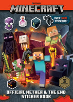 Book cover for Minecraft Official the Nether and the End Sticker Book (Minecraft)