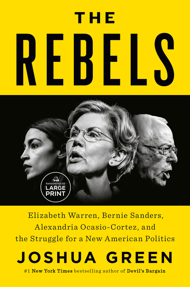 Book cover for The Rebels: Elizabeth Warren, Bernie Sanders, Alexandria Ocasio-Cortez, and the Struggle for a New American Politics