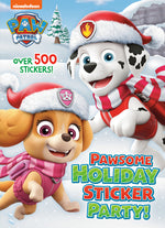 Book cover for Pawsome Holiday Sticker Party! (Paw Patrol): A Holiday Book for Kids with Over 500 Stickers