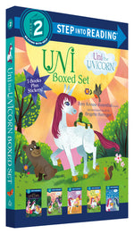 Book cover for Uni the Unicorn Step Into Reading Boxed Set: Uni Brings Spring; Uni's First Sleepover; Uni Goes to School; Uni Bakes a Cake; Uni and the Perfect Prese