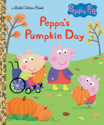 Book cover for Peppa's Pumpkin Day (Peppa Pig): A Little Golden Book for Kids and Toddlers