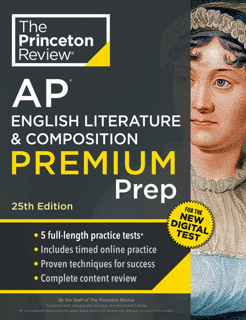 Book cover for Princeton Review AP English Literature & Composition Premium Prep, 25th Edition: 5 Practice Tests + Digital Practice Online + Content Review