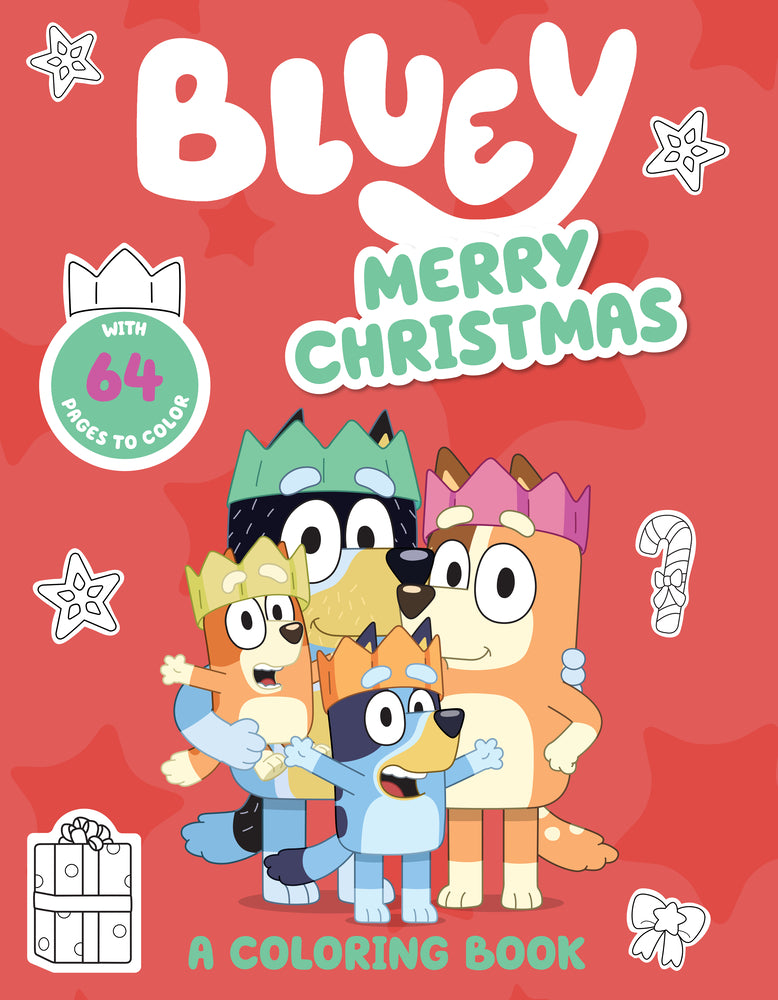 Book cover for Bluey: Merry Christmas: A Coloring Book