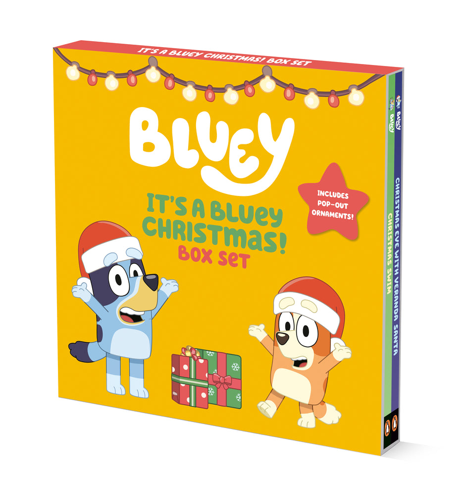 Book cover for It's a Bluey Christmas! Box Set: Includes Pop-Out Ornaments
