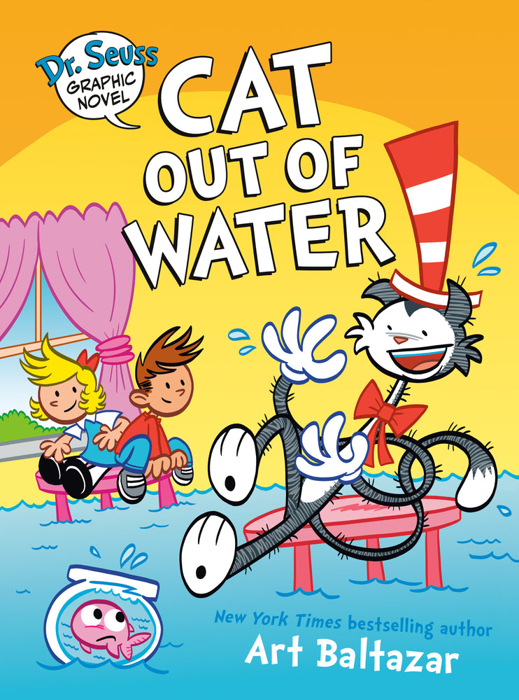 Book cover for Dr. Seuss Graphic Novel: Cat Out of Water: A Cat in the Hat Story