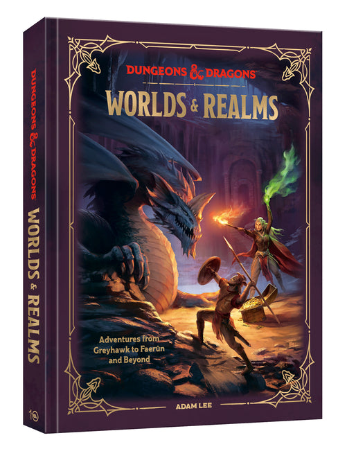 Book cover for Dungeons & Dragons Worlds & Realms: Adventures from Greyhawk to Faerûn and Beyond