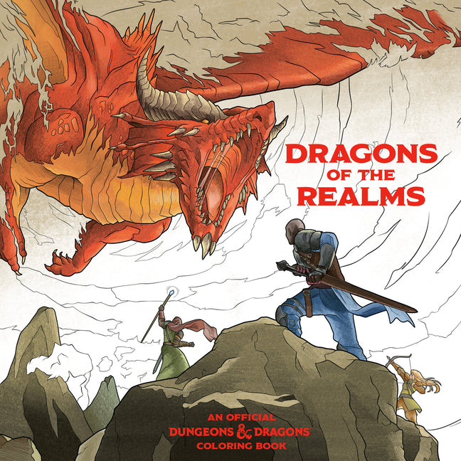 Book cover for Dragons of the Realms (Dungeons & Dragons): An Official Dungeons & Dragons Coloring Book