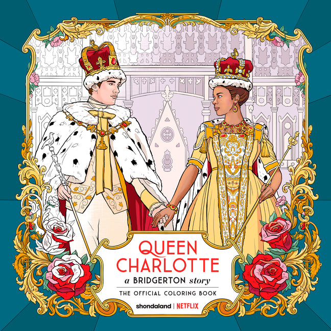 Book cover for Queen Charlotte, a Bridgerton Story: The Official Coloring Book