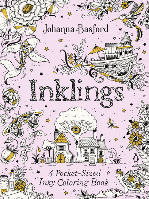 Book cover for Inklings: A Pocket-Sized Inky Coloring Book