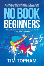 Book cover for No Book Beginners: A Step-by-step Framework for Creative Piano Teaching, Right from Lesson One