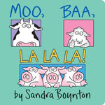 Book cover for Moo, Baa, La La La!: Oversized Lap Board Book