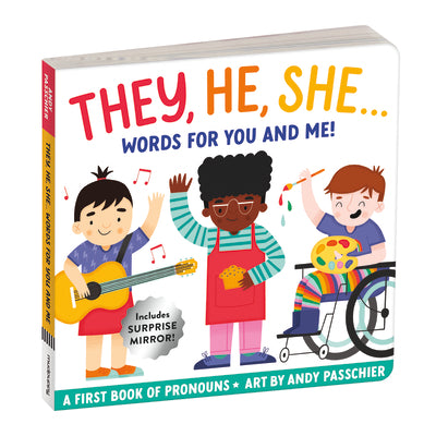Book cover for They, He, She: Words for You and Me Board Book