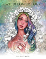 Book cover for Wildflower Folk Coloring Book