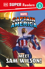 Book cover for DK Super Readers Level 3 Marvel Captain America Meet Sam Wilson!