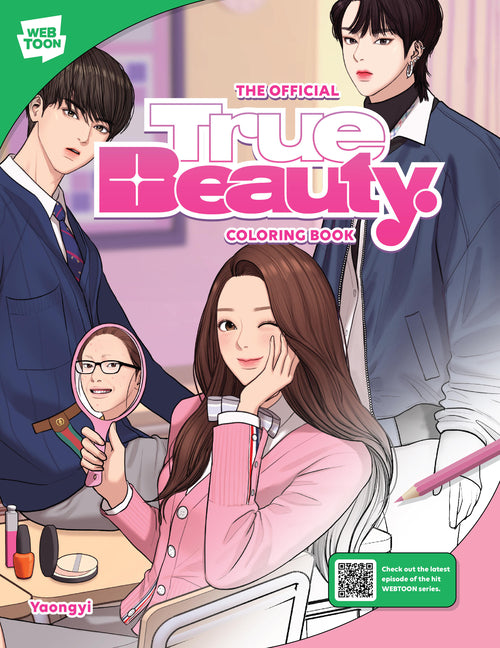 Book cover for Official True Beauty Coloring Book: 46 Original Illustrations to Color and Enjoy