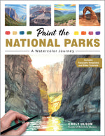 Book cover for Paint the National Parks: A Watercolor Journey - Includes Traceable Templates and Video Tutorials