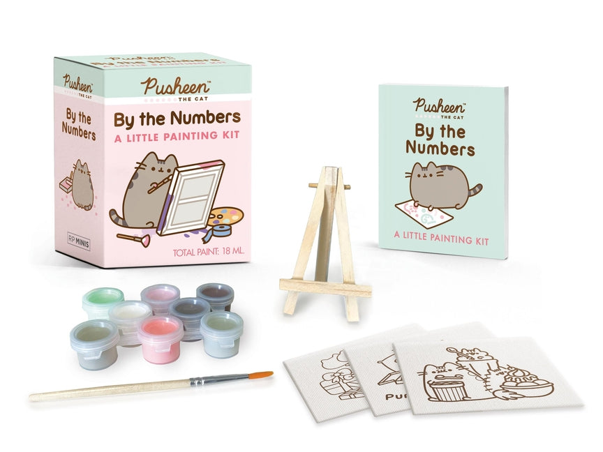 Book cover for Pusheen by the Numbers: A Little Painting Kit