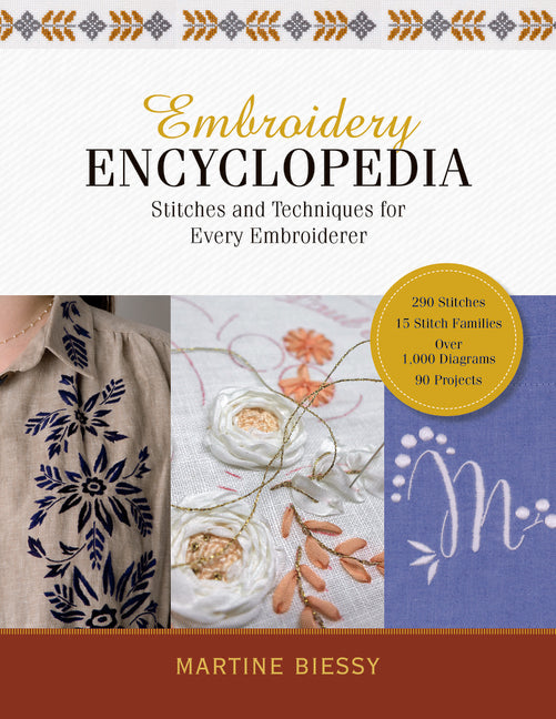 Book cover for Embroidery Encyclopedia: Stitches and Techniques for Every Embroiderer