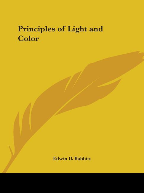 Book cover for Principles of Light and Color (1878)