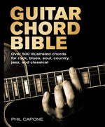 Book cover for Guitar Chord Bible: Over 500 Illustrated Chords for Rock, Blues, Soul, Country, Jazz, and Classical
