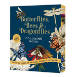 Book cover for Butterflies, Bees & Dragonflies Coloring Book: Over 150 Pages of Natural Beauty to Color with Beautiful Sprayed Edges - Over 150 Pages of Beautiful Bo