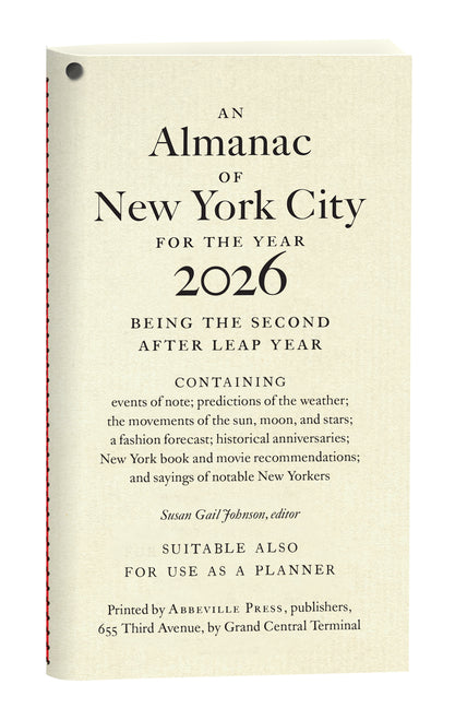 Book cover for Almanac of New York City for the Year 2026