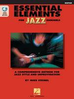 Book cover for Essential Elements for Jazz Ensemble Guitar Beginner Jazz Method for Guitarists with Online Audio Learn Jazz Improvisation Swing Style and Theory Hal