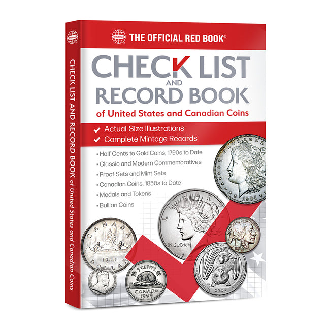 Book cover for Coin Checklist and Record Book of United States and Canadian Coins
