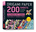 Book cover for Origami Paper 200 Sheets Flower Patterns 6 (15 CM): Double Sided Origami Sheets Printed with 12 Different Designs (Instructions for 6 Projects Include