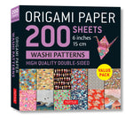 Book cover for Origami Paper 200 Sheets Washi Patterns 6 (15 CM): Tuttle Origami Paper: Double Sided Origami Sheets Printed with 12 Different Designs (Instructions f