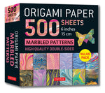 Book cover for Origami Paper 500 Sheets Marbled Patterns 6 (15 CM): Tuttle Origami Paper: Double-Sided Origami Sheets Printed with 12 Different Designs (Instructions