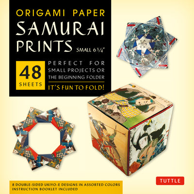 Book cover for Origami Paper - Samurai Prints - Small 6 3/4 - 48 Sheets: Tuttle Origami Paper: Origami Sheets Printed with 8 Different Designs: Instructions for 6 Pr