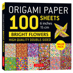 Book cover for Origami Paper 100 Sheets Bright Flowers 6 (15 CM): Tuttle Origami Paper: Double-Sided Origami Sheets Printed with 12 Different Patterns (Instructions