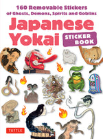 Book cover for Japanese Yokai Sticker Book: 160 Removable Stickers of Ghosts, Demons, Monsters, Spirits and Goblins