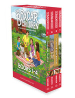Book cover for The Boxcar Children Mysteries Boxed Set 1-4: The Boxcar Children; Surprise Island; The Yellow House; Mystery Ranch