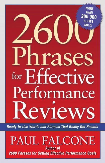 Book cover for 2600 Phrases for Effective Performance Reviews: Ready-To-Use Words and Phrases That Really Get Results